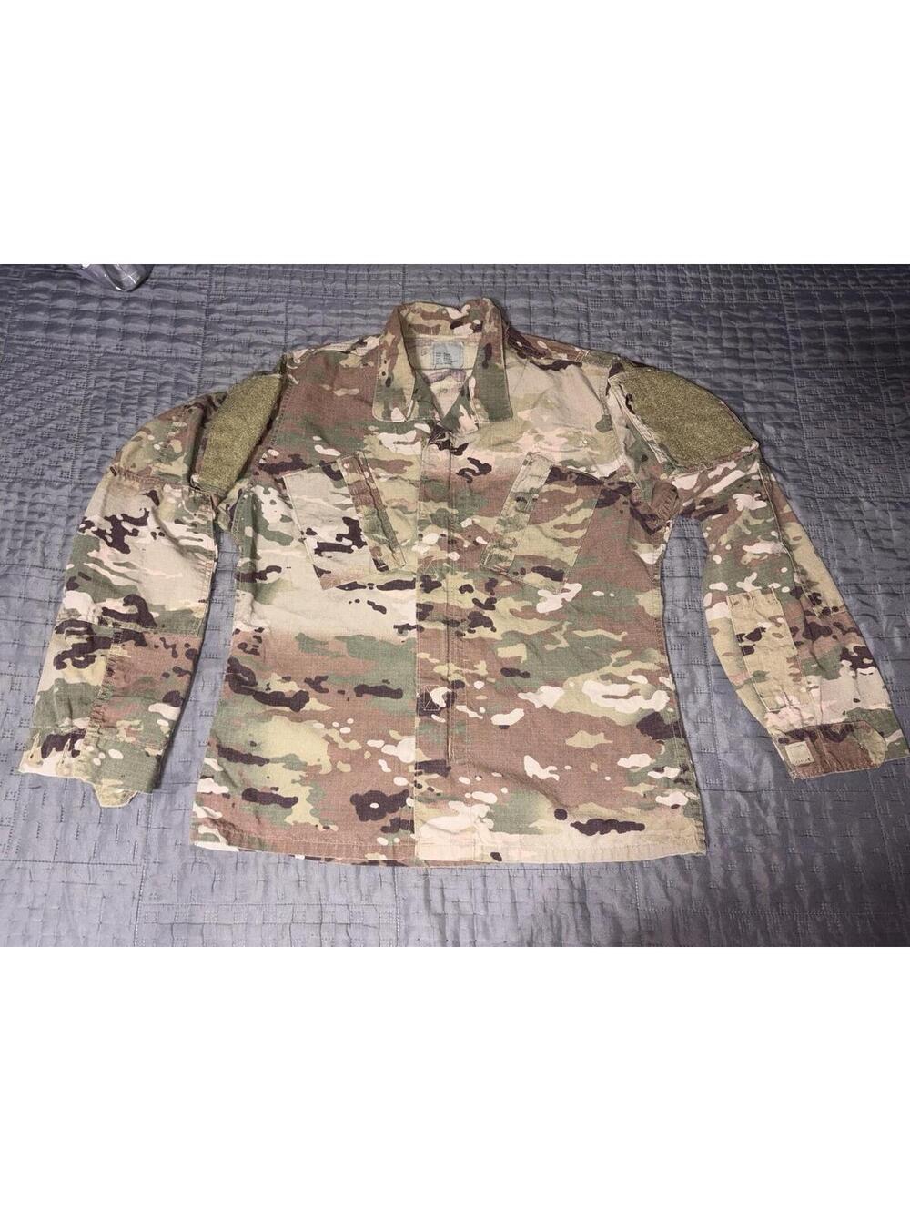 US Army ACU Jacket Mens small Regular Camo OCP Flame Resistant FR Zip Ripstop